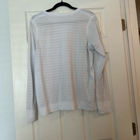 Lululemon white long sleeve; size 12; $40 - Picture 6 of 8